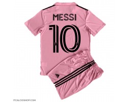 Inter Miami Lionel Messi #10 Prima Maglia Bambino 2023-24 Manica Corta (+ Pantaloni corti)